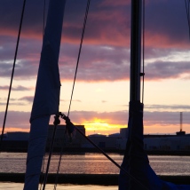 Dernier coucher de soleil sur Reykjavik, 3h